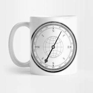 Black Grunge Compass II Mug